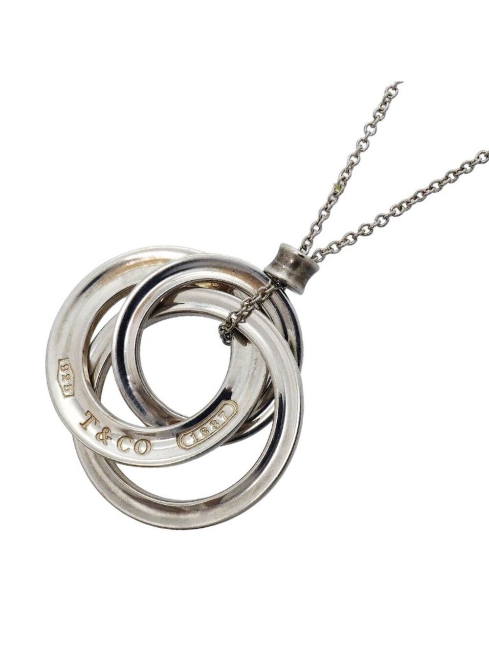 Tiffany & Co Necklace 1837 Interlocking 925 Sterling Silver